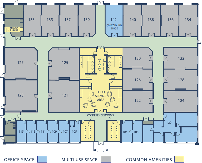 Map of Gould Business Incubator Offices